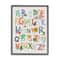 Stupell Industries Children's Whimsical Alphabet Chart Insects Garden Nature Framed Wall Art